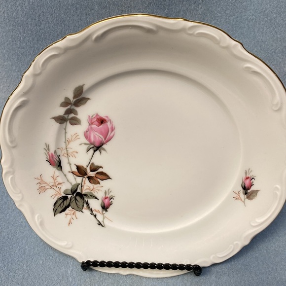 Pink Rose Mitterteich Bavaria Germany Salad Plate - Picture 12 of 13